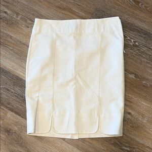 The Limited White Pencil Skirt with Front Slits